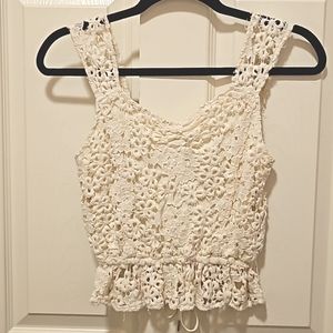 White lace bell shirt